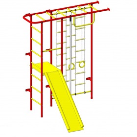 Детский спортивный комплекс ДСК "Пионер-11Л" красный-желтый