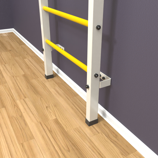 картинка Шведская стенка «LittleSport» White Long 2.0 желтые ступени от магазина Лазалка
