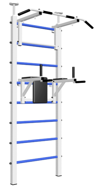Шведская стенка Sv Sport враспор (Турник стандарт/Брусья) (высота 258-275см) 703