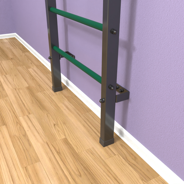 картинка Шведская стенка «LittleSport» Graphite Long 2.0 зеленые ступени от магазина Лазалка