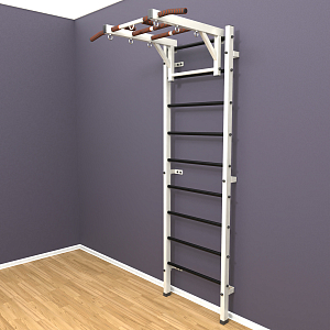 Шведская стенка «LittleSport» White Long черные ступени