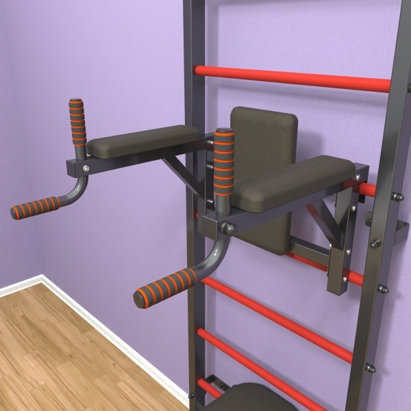 Шведская стенка «LittleSport» Graphite Long 3.0 красные ступени