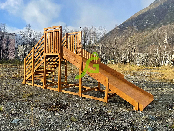 Зимняя горка "IgraGrad Snow Fox Start", скат 4 м