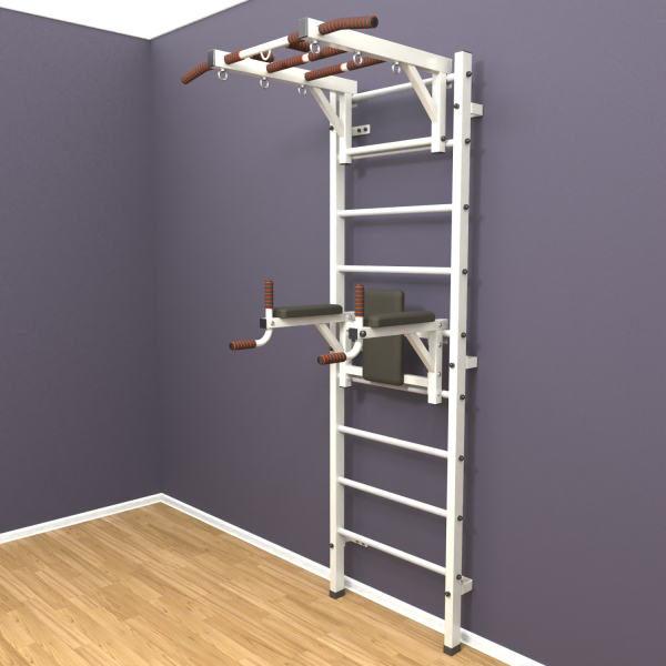 Шведская стенка «LittleSport» White Long 2.0 белые ступени