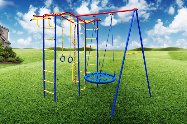 Детский спортивный комплекс для дачи Пионер "Вираж" (Гнездо 80В)