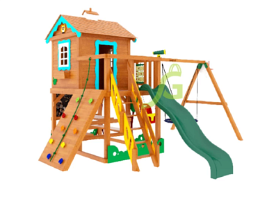 Детская деревянная площадка "IgraGrad Домик 2 Совёнок"