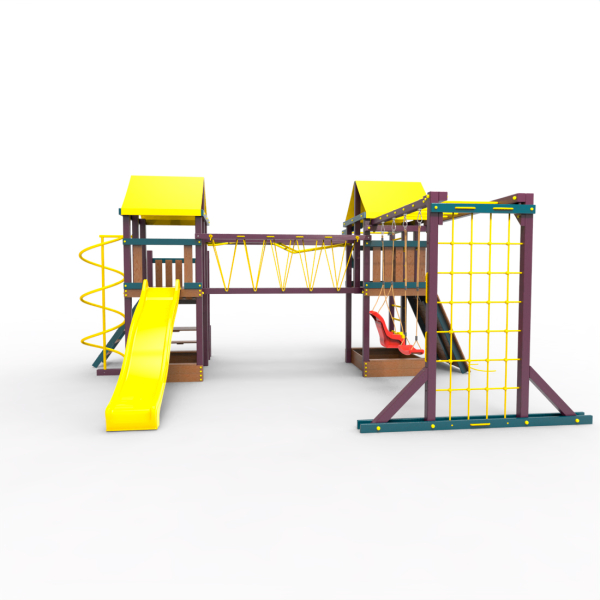 Детская площадка Пикник «Лила» Кракен Компакт с турником и шведской стенкой