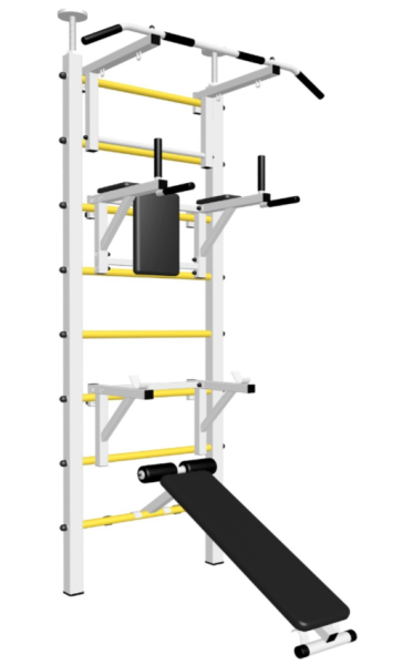 Шведская стенка Sv Sport враспор (Турник стандарт/Брусья/Стойка/Скамья) (258-275 см) арт.707